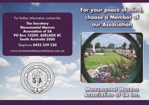 The Monumental Masons Association of South Australia, Adelaide